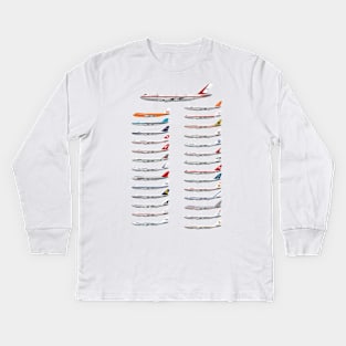 Launch Customers for the Boeing 747 Kids Long Sleeve T-Shirt